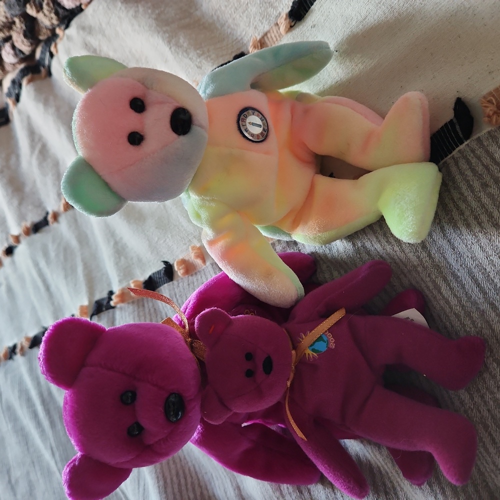 Ty Multicolor Stuffed Bear Collection - Picture 3 of 6